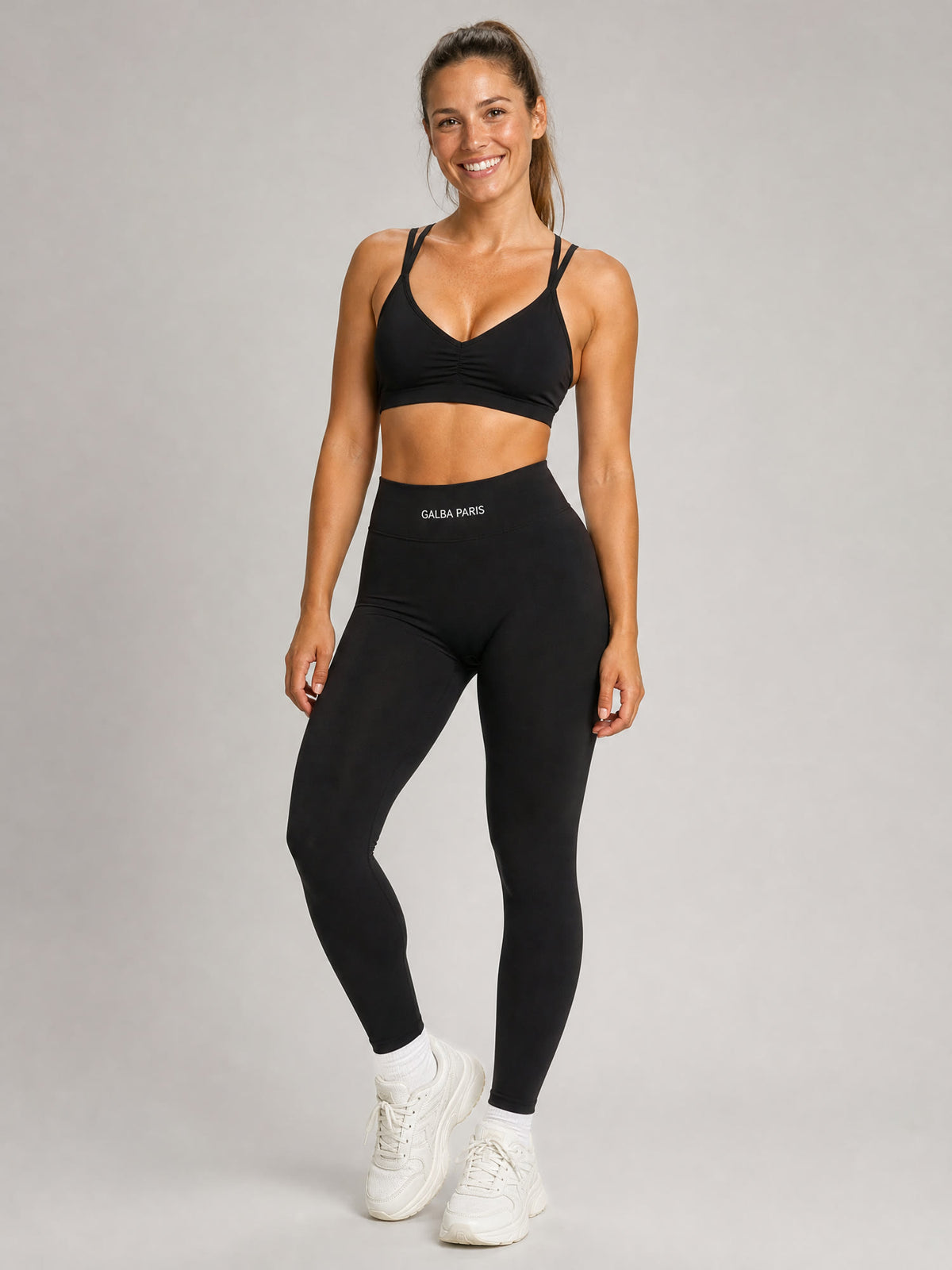 Legging push-up Galba Paris noir, vue de face